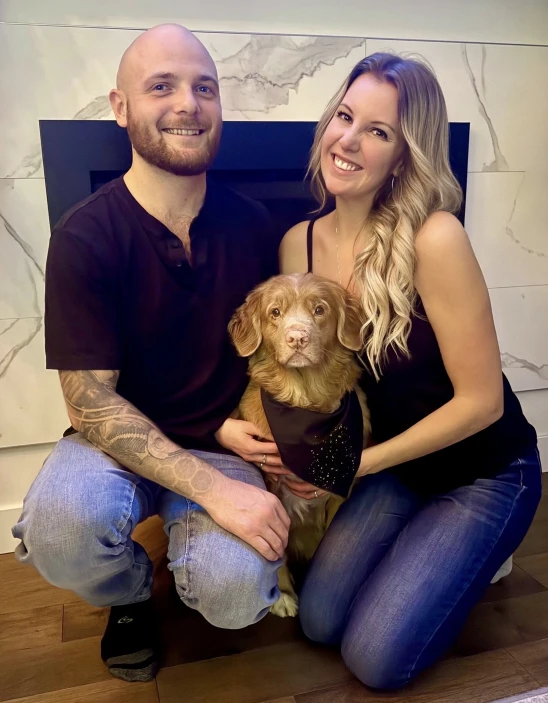 Soren, Erin and their dog Rugby